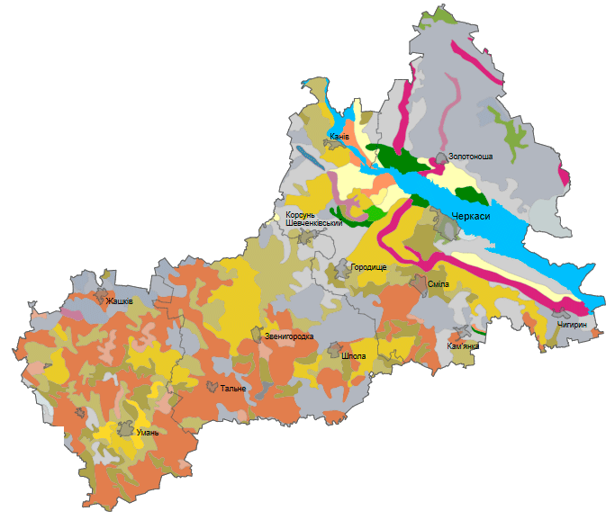 Грунти Черкаської області