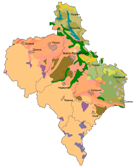 Грунти Івано-Франківської області
